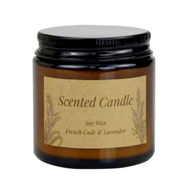Set de regalo de velas aromáticas con cera de soja - Tarro de cristal marrón de 100g, vela de aromaterapia para relajación, decoración del hogar y regalos