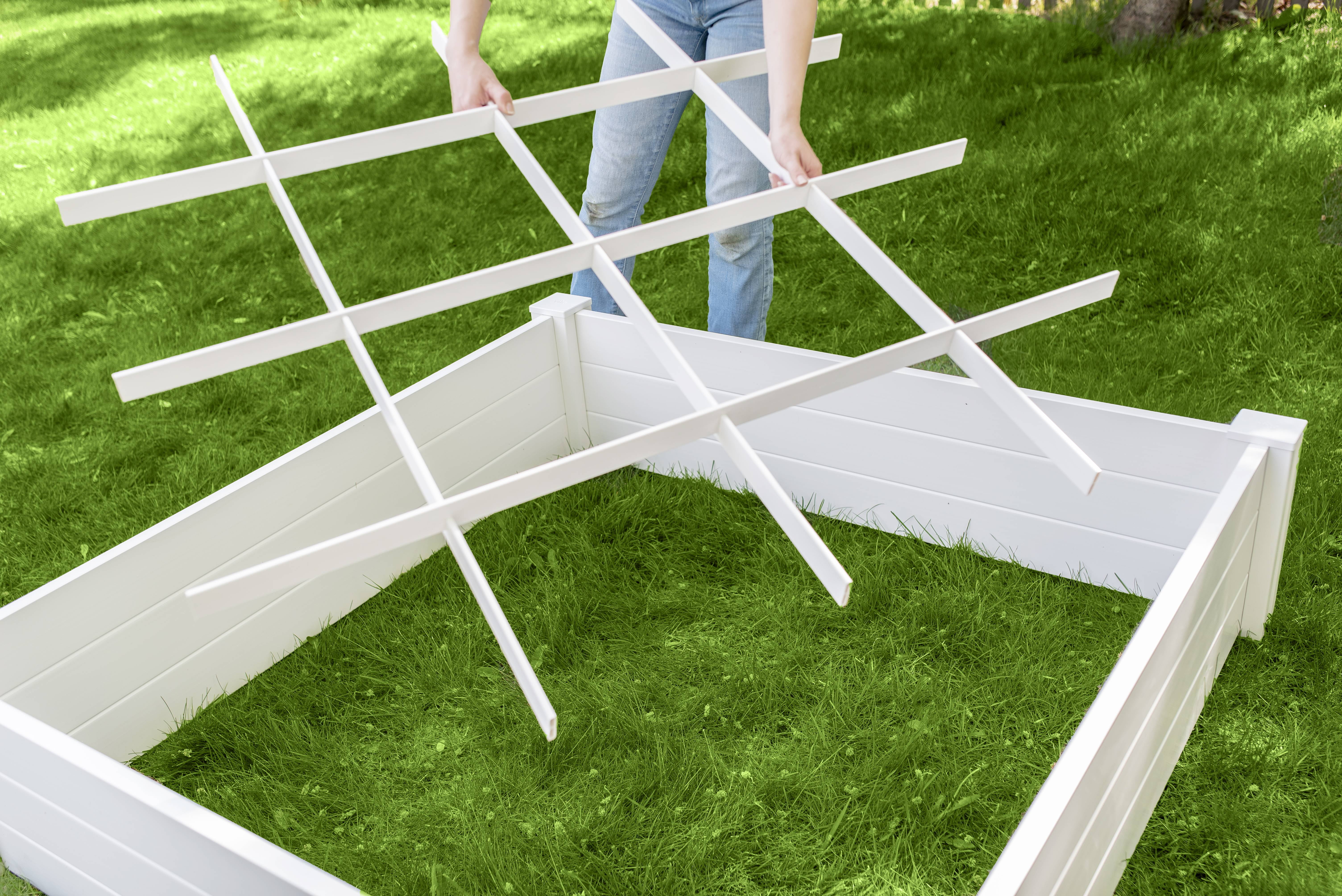Vita Gardens Tall Raised Garden Bed with GroGrid, 4'L x 4'W
