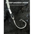 thumbnail image 4 of BLUEWING Deep Drop Rig with Glow Tubes 1pc Snapper, Tilefish Rig with stainless steel hooks, barrel swivel, chafe, 250lbs 2/0, 4 of 7