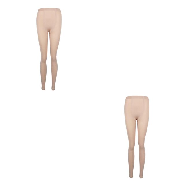 Redempat Thick Winter Tights with Fleece Lining for Women Skin Footless 2PCS
