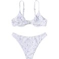 thumbnail image 2 of Maillot de Bain Deux Pièces pour Femmes, Bikini Triangle et String à Nouer sur le Côté, 2 of 4