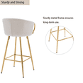 thumbnail image 5 of 30 Inch Velvet Dining Chairs, Modern Dining Chair with Golden Metal Legs, Simple Bar Stool Upholstered Dining Chairs, Accent Desk Chair Dining Room, Kitchen, Vanity, Living Room(Cream,Set of 2), 5 of 10