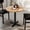 Natural Top/Black Base, variant on Flash Furniture 30" Round Solid Wood Commercial Indoor Tabletop in Dark Brown with 22" x 22" Table Height Rust-Resistant Silver Cast Iron X-Base