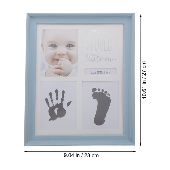 OUNONA Handprint Ink Pad with Photo Frame Set - Memory Keepsake Gift for Shower and New Parents