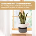 thumbnail image 3 of Jute Rope Plant Basket Modern Woven Basket with Sturdy Handle Foldable Woven Storage Basket Hand-made Planter Plant Pot Basket Home Decoration for Indoor Outdoor, 3 of 7