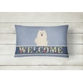 thumbnail image 2 of Carolines Treasures BB5611PW1216 Samoyed Welcome Canvas Fabric Decorative Pillow, 2 of 3