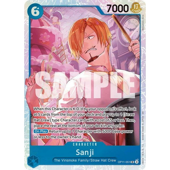 One Piece A Fist of Divine Speed Super Rare Sanji OP11-051
