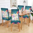thumbnail image 3 of 4 Pack Chair Covers for Dining Room,Stretchable Dining Chair Slipcover Washable Removable for Kitchen,Hotel,Restaurant,Ceremony Protector - Happy Birthday Balloons, 3 of 6