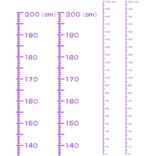 Pegatina De Medición De Crecimiento Para Pared - Regla De 0 A 200 Cm, Transparente E Impermeable | Para Niños, Guardería Y Hogar