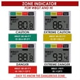 thumbnail image 3 of Comprobador de Índice de WBGT + HI 2 en 1, Termómetro de Bulbo Húmedo, Medidor de Estrés Térmico con Indicador de y Alarmas Sonoras., 3 of 5