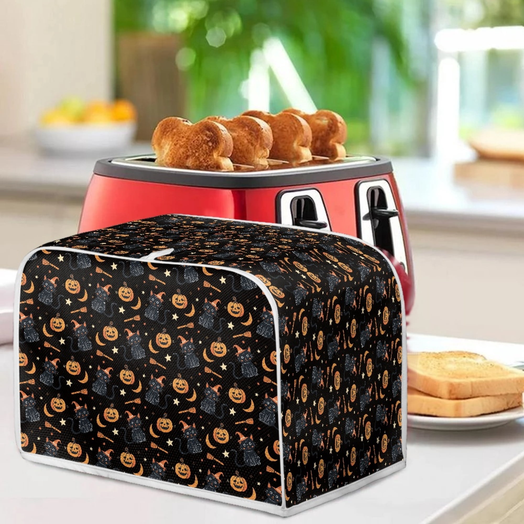 ZUXONGSY Halloween Spooky Ghost Toaster Cover 2 Slice Dust Covers