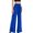 Blue, variant on HUPOM Medieval Pants Pants For Women Chinos High Waist Rise Full Flare-Leg Beige L