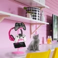 thumbnail image 2 of KELJUN Soporte para controlador, soporte para auriculares, color rosa, 3 niveles, multiajustable, para todos los accesorios universales para PC, Xbox, PS4, PS5, Nintendo Switch (rosa lindo), 2 of 5