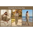 thumbnail image 3 of PFRNLF Womens Wide Leg Pants Summer Flowy Trousers Boho Beach Palazzo Linen Pants, 3 of 9