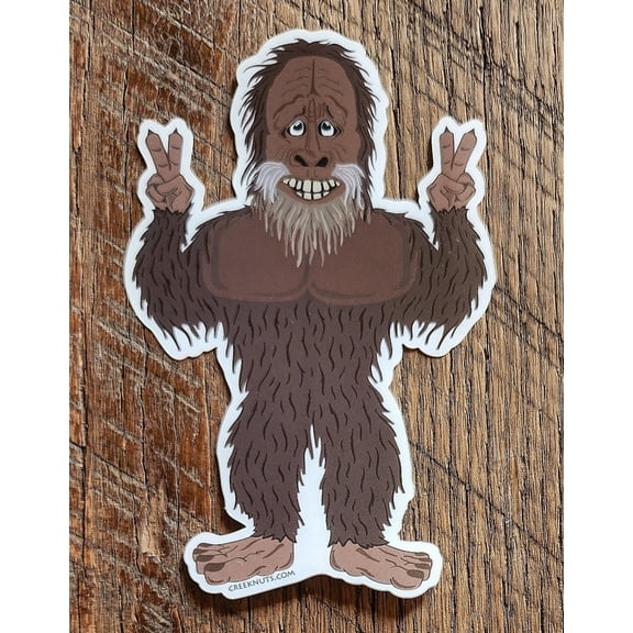 Bigfoot Peace Sticker Decal