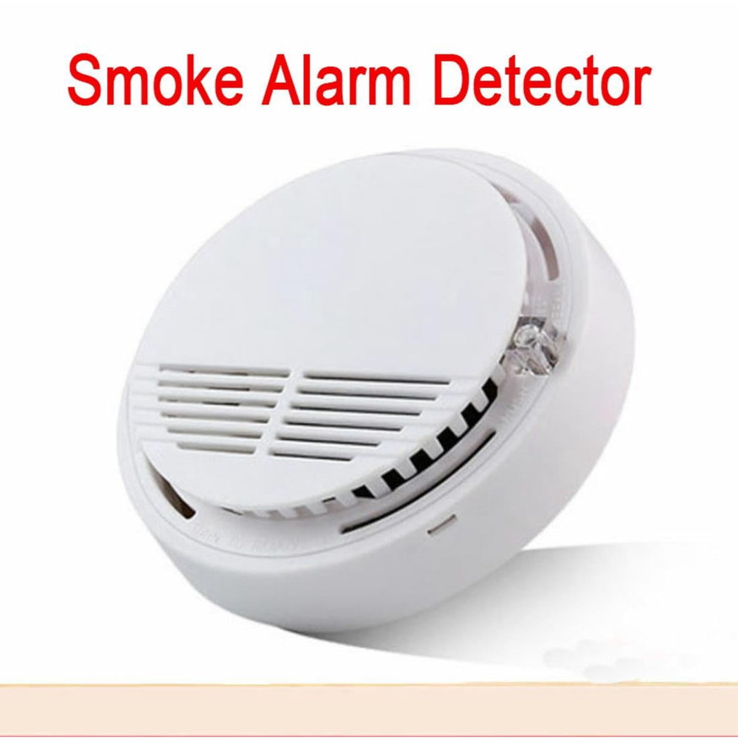 General Purpose Smoke Detector Alarm, Photoelectric Sensor Smoke Alarm with Test Button, Battery-Powered Fire Alarm for Home Office Hotel School Storehouse