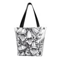 thumbnail image 1 of Fotbe Monochrome Botanical Illustration Bolsa de Playa con Estampado, Bolsa de Hombro, Bolsa de Mano Espaciosa, Bolsa de Viaje Ligera, Bolsa de Compras Versátil, 1 of 6