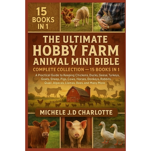 The Ultimate Hobby Farm Animal Mini Bible: COMPLETE COLLECTION - 15 BOOKS IN 1: A Practical Guide to Keeping Chickens, D, (Paperback)