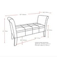 thumbnail image 4 of CorLiving Antonio Scrolled Fabric Storage Bench, 4 of 4