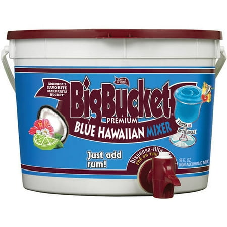 Master Of Mixes Big Bucket Premium Blue Hawaiian Cocktail Mix 96 Ounce 6 Per Case.