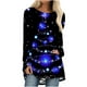 thumbnail image 2 of Pntutb Navidad Mujer Moda Casual Manga larga Cuello redondo tops Blusa suelta Camisas estampadas Pntutb Pntutb-6169, 2 of 5
