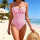thumbnail image 4 of Traje de baño de una pieza para mujer, traje de baño de bikini sin espalda con camisola a rayas de moda informal para mujer, traje de baño de moda playera para mujer, trajes de baño de una pieza para, 4 of 7