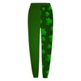 thumbnail image 5 of AOOCHASLIY 2023 Women Pants St. Patrick's Day Women's Fashion Casual Printing Pocket Elastic Waist Trousers Long Straight Pants Sweatpants, 5 of 5