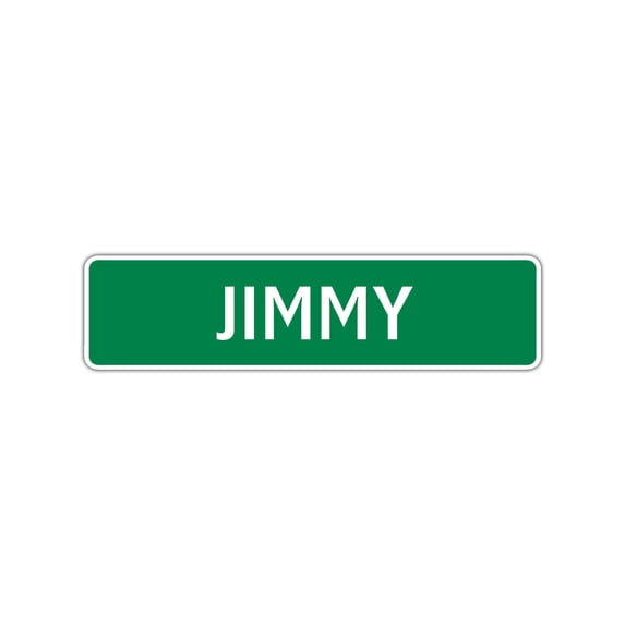 Jimmy Boys Children Name Letter Printed Label Indoor Outdoor Unique Wall Plaque Decoration Aluminum Metal Sign 4"x18"