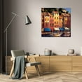 thumbnail image 3 of Michael OToole 28x28 Gallery Wrapped Canvas Wall Art Titled - Portofino Waterfront, 3 of 4