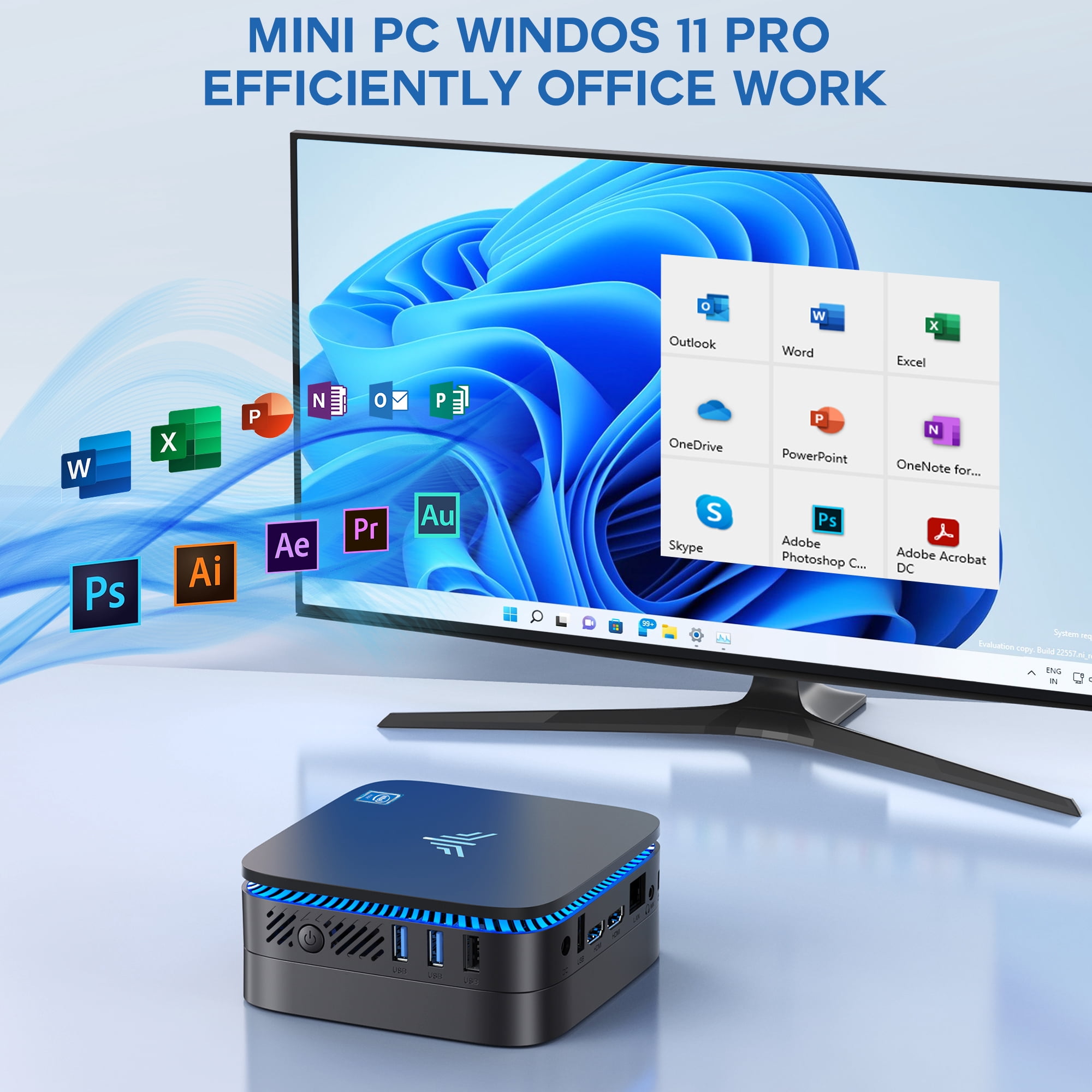 Intel N5030 NIPOGI Mini PC NiPoGi ミニpc Silver Pentium SSD HDMI