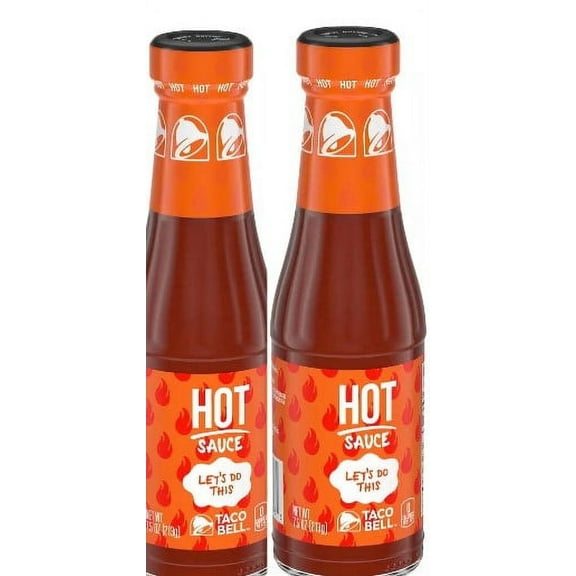 Taco Bell Hot Sauce, 7.5 oz Bottle pack of 2