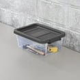 thumbnail image 4 of Sterilite 15 L Stacker Box, Durable Clear Plastic Storage Bin with Latch Lid, Dark Gray, 4 of 9