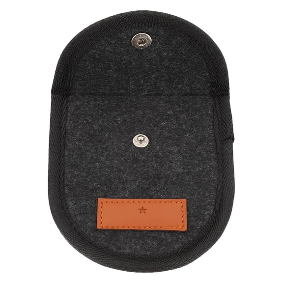 FOMIYES Black Guitar Pick Holder Case with Felt Material and Internal Clamp for Secure Storage and Easy Access