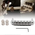 thumbnail image 5 of Electric Guitar Bridge 6 String Tailpiece Metal Instrument Accessory for JazzmasterSilver, 5 of 5