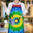 thumbnail image 6 of Colorful Tie Dye Circle Pattern Apron-Garden Aprons for Women with Pockets-Cotton Linen Waterproof Kitchen Cooking Gardening Aprons Adjustable for Kitchen,Cooking,BBQ and Salon 33x27 Inch, 6 of 7