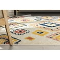 thumbnail image 6 of Well Woven Gigi Blaer Modern Kids Shag Moroccan Ivory Thick 5'3" x 7'3" Area Rug, 6 of 7