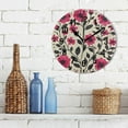 thumbnail image 3 of Yayeee 10" Wall Clock Battery Operated Quartz Round Silent Non-Ticking Home Decor,Pink Flowers, 3 of 6