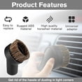 thumbnail image 3 of 3PCS Horse Hair Brush Vacuum Attachment Set - Black Round Horse Hair Vacuum Attachments & Brushes - Shop Vac Brush Attachment for Most Vacuum Cleaners Accessories - 1 1/4" Vacuum Attachments Included, 3 of 8