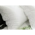 thumbnail image 5 of White Lace Pillow Shams Queen Size Pillowcases Cotton French Country Shabby Chic Style 2 Pieces 30"x20", 5 of 8