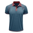 thumbnail image 5 of Zylanna Men's Polo Shirts, Short Sleeve Moisture Wicking Casual Quick-Dry Performance Tops for Golf Blue, 5 of 7