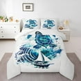 thumbnail image 2 of Erosebridal Sea Turtle Bedding Sets Queen with Comforter, Nautical Boat Duvet Insert, Sea Marine Decor, Lightweight 3 Pieces, 2 of 8