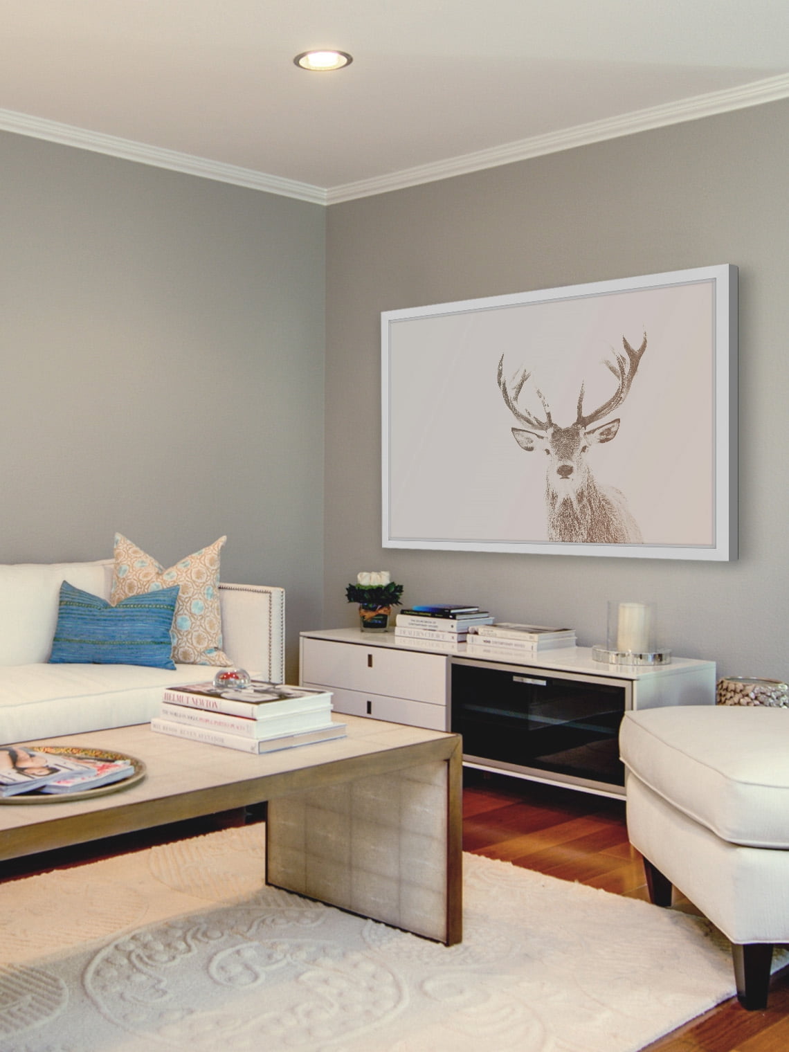 "Buck Stare 2" Framed Painting Print