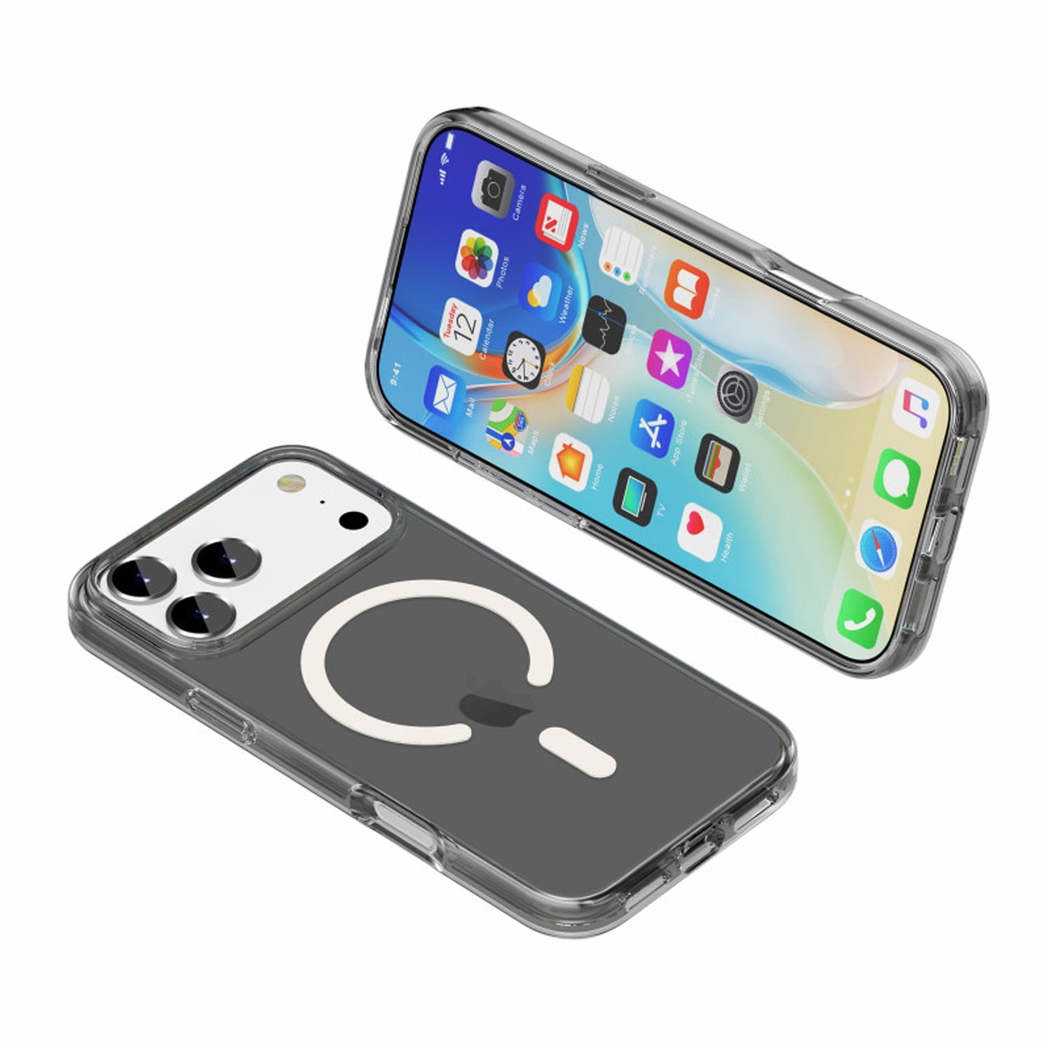 Transparent MagSafe Case for iPhone 17 Pro - Black