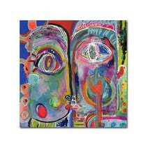 Trademark Fine Art 'What Youre Really Thinking' Canvas Art by Wyanne