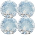 thumbnail image 2 of GZHJMY Christmas Candles Balls Placemats 6Pcs,Holidays PVC Weave Place Mats Table Mats Non-Slip Easy to Clean for Home Kitchen BBQ Party Table Decor,15.4", 2 of 6