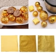 400 Pcs Gold Foil Candy Wrappers - 3.1x3.1 Inch Square Chocolate & Tea Wrapping Papers For Wedding, Party DIY