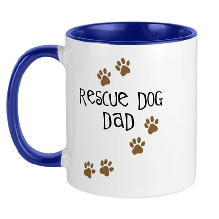 

CafePress - Rescue Dog Dad Mug - Ceramic Coffee Tea Novelty Mug Cup 11 oz