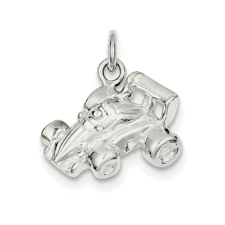 Finejewelers Sterling Silver Race Car Charm