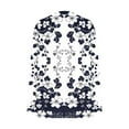 thumbnail image 4 of Uootdi Womens Long Sleeve Tops Dressy Round Neck Pleated Shirts Retro Flowers Print Blouse Slim Gift Elegant Pullover Work Casua l Clothes, 4 of 5