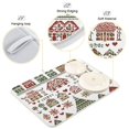 thumbnail image 3 of Yayeee Dish Drying Mat for Kitchen Counter 16"x18" Microfiber Absorbent Pad, Green Nordic Christmas House, 3 of 7